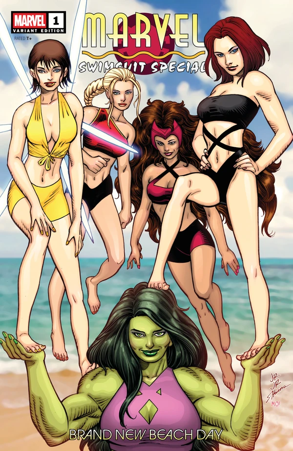 Marvel Swimsuit Special: Brand New Beach Day: John Romita Jr. Variant #1 - Cover 5
